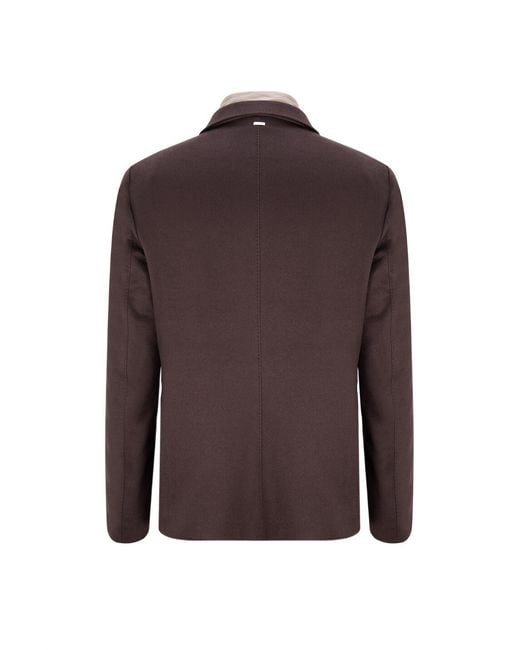 Herno Brown Turtleneck Jacket for men