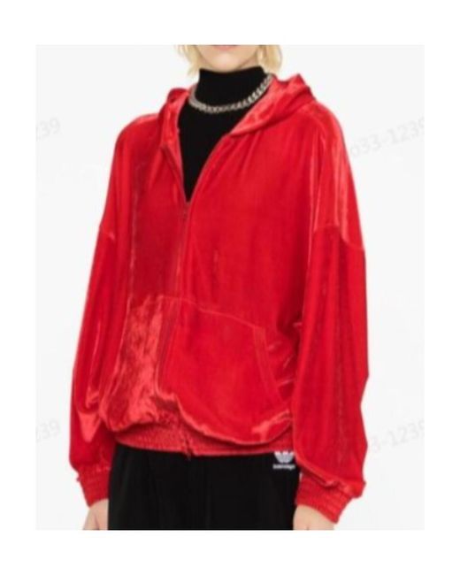 Balenciaga Red Bb Paris Strass Hoodie