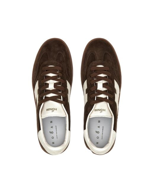 Hogan Brown Cool Logo Low-Top Sneakers for men