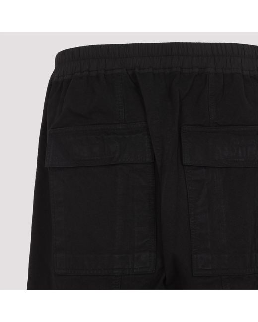 Rick Owens Black Elasticated Waistband Pods Shorts for men