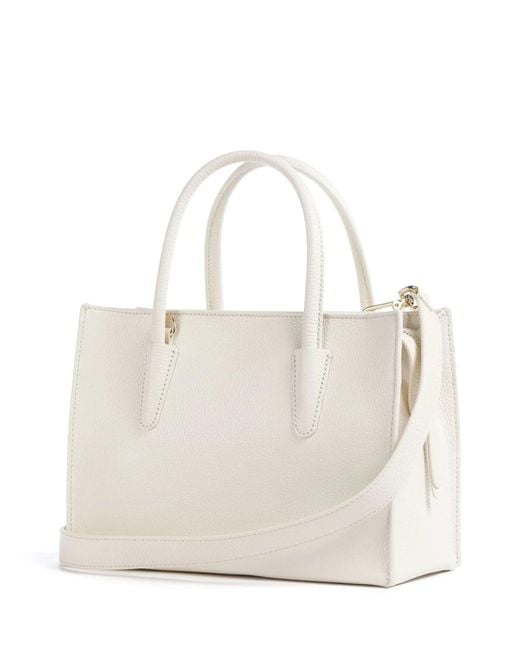 Coccinelle Natural Myrtha Grained Leather Tote Bag