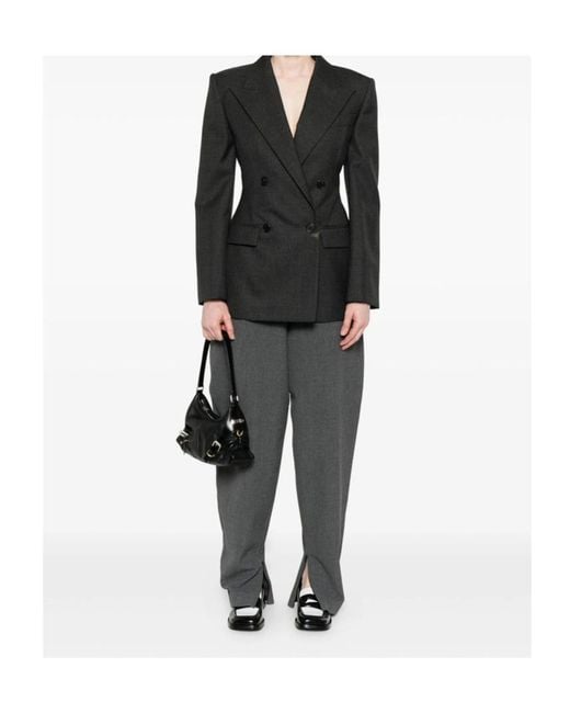 Givenchy Black Double-Breasted Button Jacket