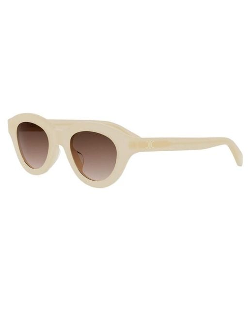 Céline White Full Frame Sunglasses