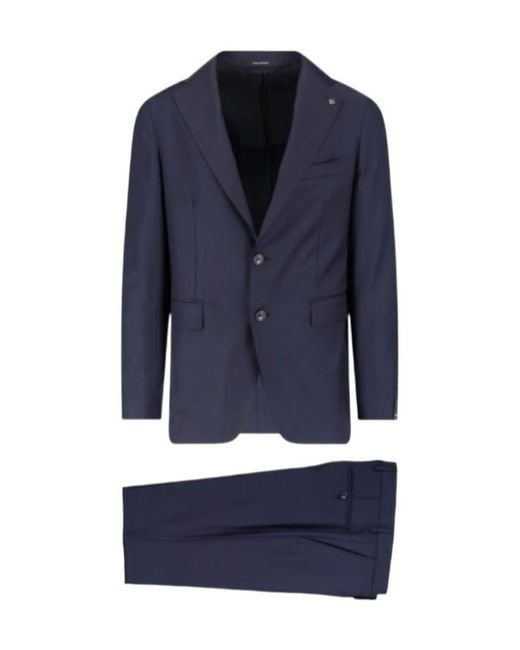 Tagliatore Blue Formal Suit Made Of Virgin Wool for men