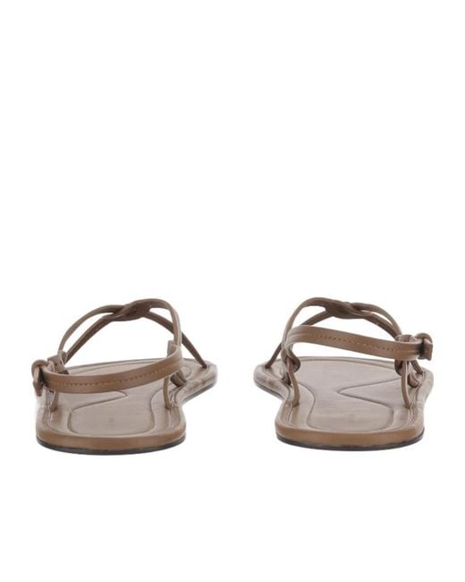 The Row Brown Leather Sandals