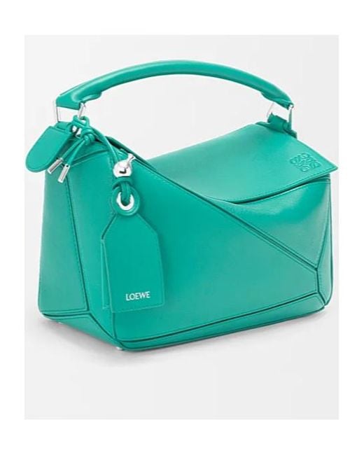 Loewe Green Small Featherlight Puzzle Bag