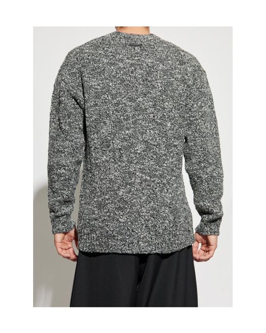 Dolce & Gabbana Gray V-Neck Knitted Cardigan for men