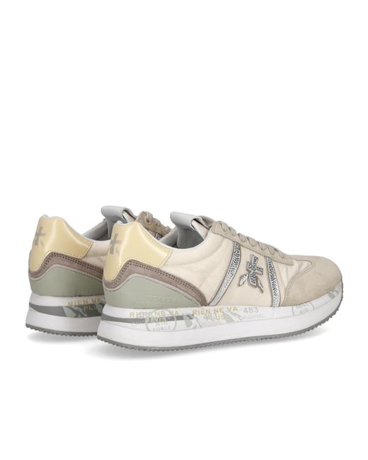 Premiata White Logo Logo Low-Top Sneakers