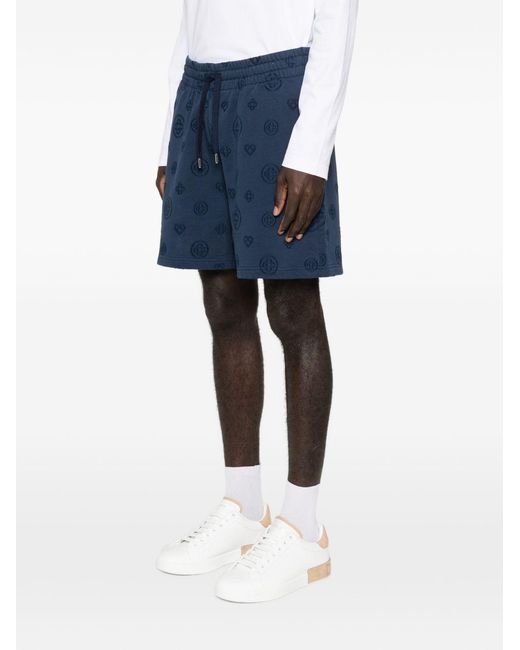 Casablanca Blue Monogram Drawstring Shorts for men