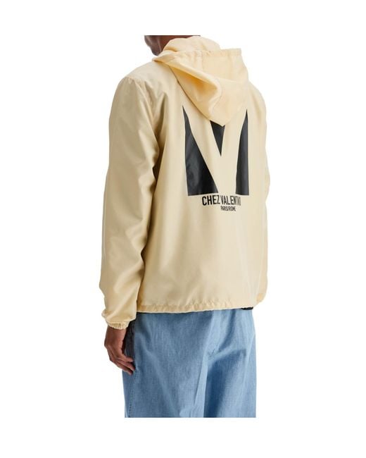 Valentino Metallic Zip-Up Drawstring Jacket for men