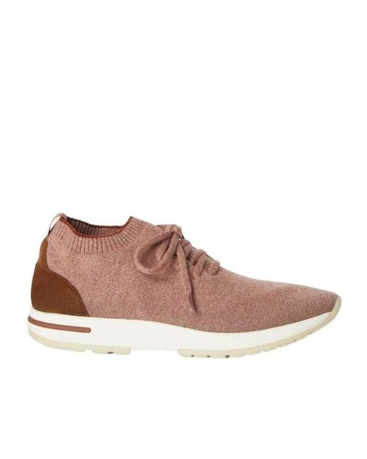 Loro Piana Brown 360 Lp Flexy Lace-Up Walk Sneakers for men