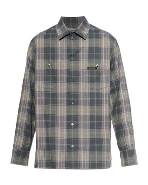 Golden Goose Deluxe Brand Gray Long Sleeve Shirt for men