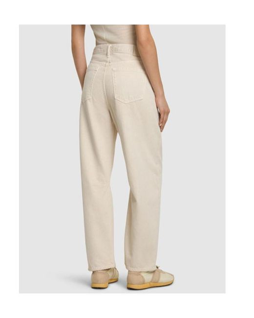 Citizens of Humanity White Miro Mid Rise Denim Wide Jeans