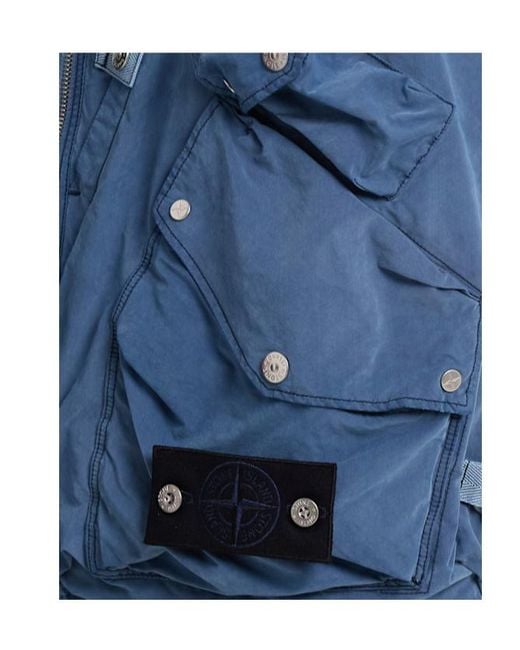 Stone Island Blue V-Neck Vest for men