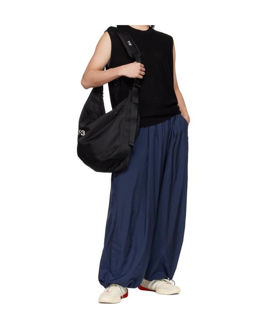 Y-3 Black Graphic Knitted Vest for men