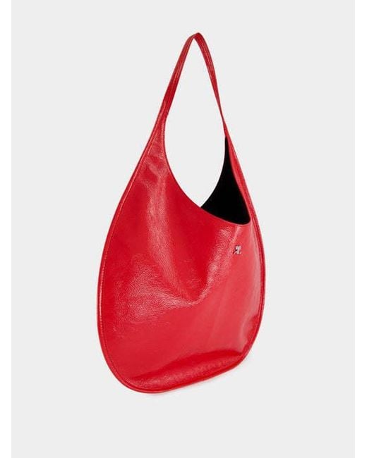 Courreges Red Courrèges Holy Naplack Top Handle Tote Bag