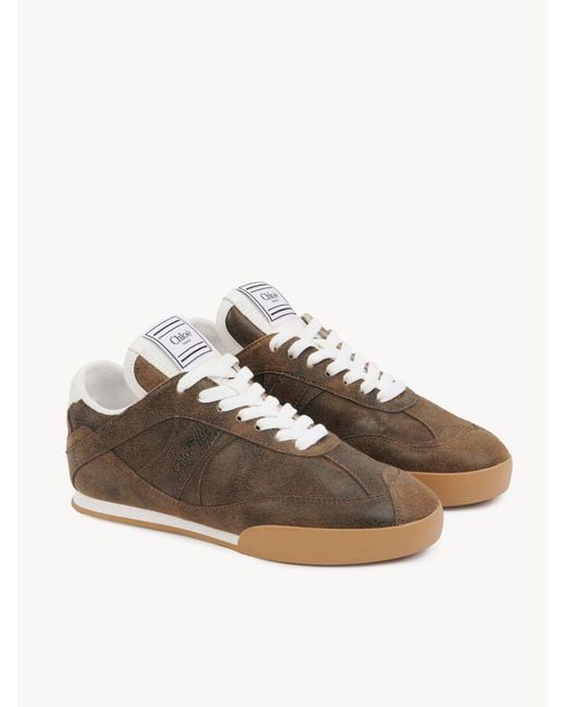 Chloé Brown Chlo Kick Low-Top Sneakers