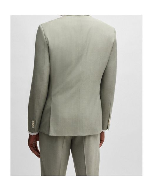Boss Gray Boss Slim-Fit Suit for men