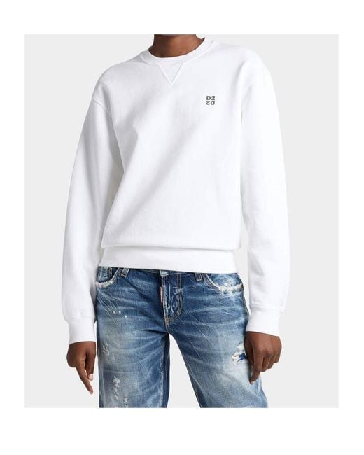 DSquared² White Long-Sleeved Sweatshirt