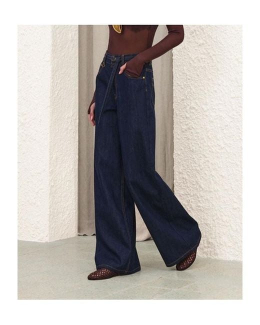 Zimmermann Blue Relaxed Flare Jean