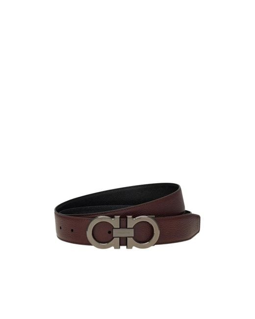 Ferragamo White Reversible And Adjustable Gancini Belt for men