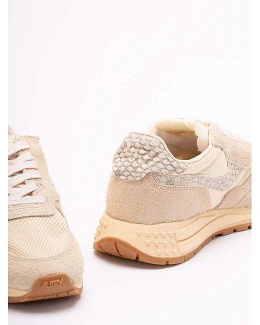 Autry Natural Reelwind Logo Printed Lace-Up Sneakers