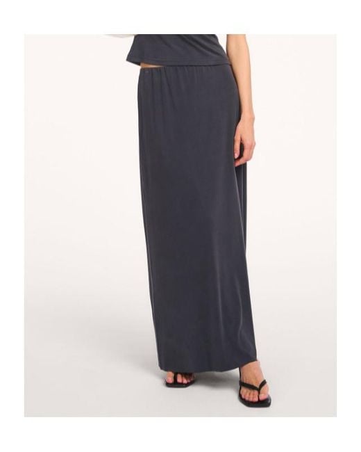 Samsøe & Samsøe Blue Elastic Waist Midi Skirt