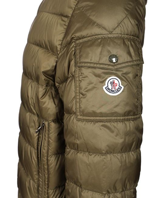 Moncler Green Najan Zip-Up Padded Jacket for men