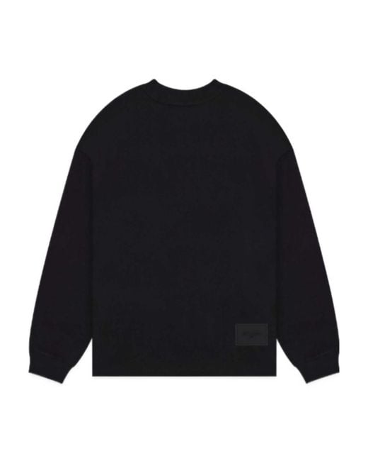 we11done Black Logo-Print Cotton Sweatshirt for men