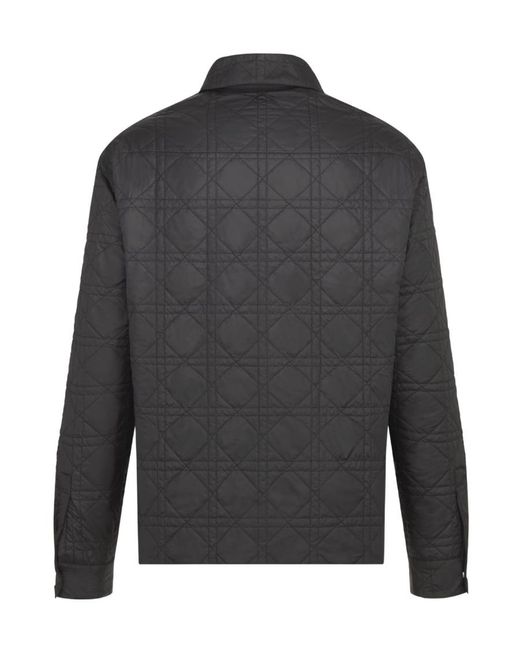Dior Gray Homme Logo Patch Long-Sleeved Jacket for men