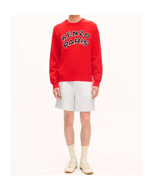 KENZO Red Paris Emblem' Jumper for men