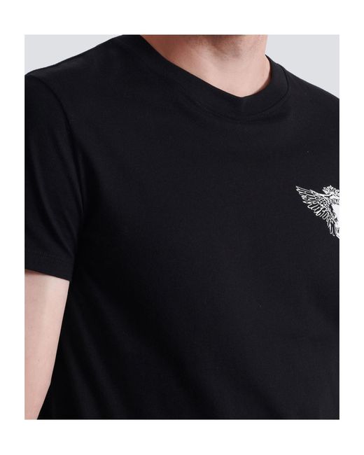 Balmain Black T-Shirt With Wings Print for men