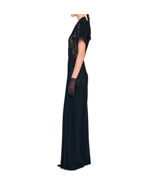 Norma Kamali Blue Geralyn Short-Sleeves Jumpsuit
