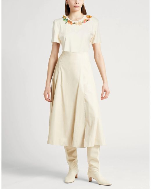 Tory Burch White Short-Sleeve Solid Printed T-Shirt