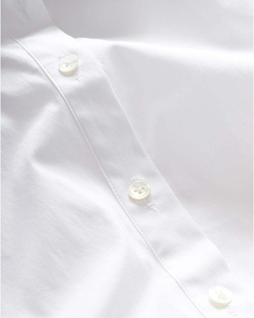 Veronica Beard White Regina Sleeveless Button-Down Shirt