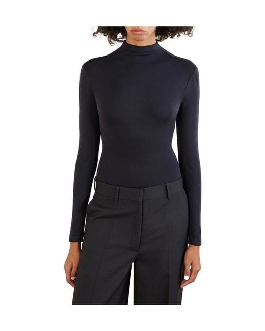 Wolford Blue Stretch-Jersey Bodysuit