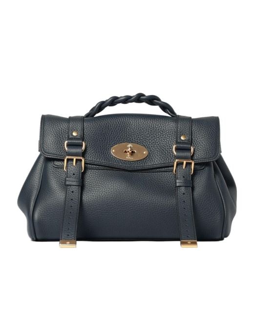 Mulberry Blue Alexa Twist-Lock Crossbody Bag