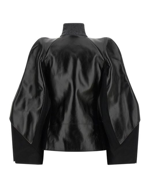 Sacai Black Melton Wool Jacket