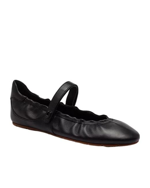 COACH Black Strap Ballet Flats