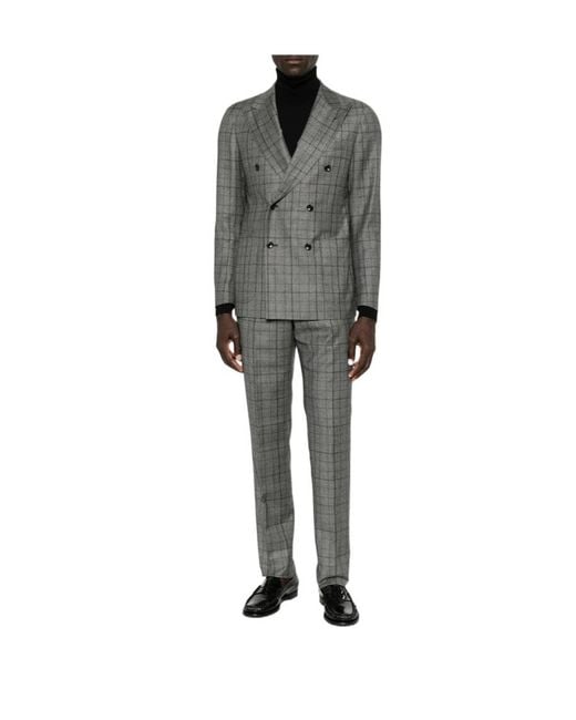 Tagliatore Gray Long-Sleeve Suit Set for men