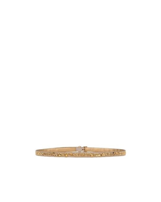 Prada White All-Over Crystal Embellished Belt