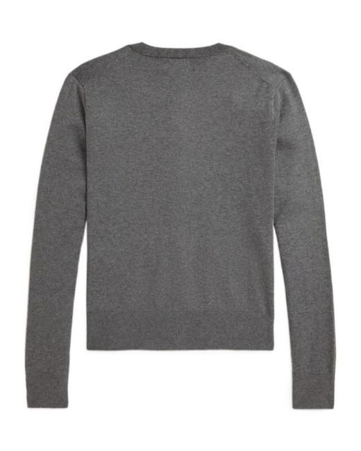 Polo Ralph Lauren Gray Crew-Neck Cardigan