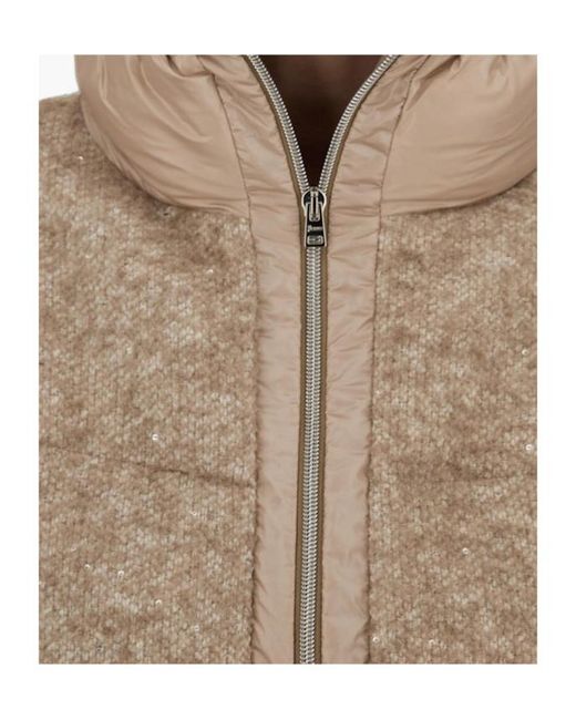 Herno Brown Long-Sleeved Down Jacket