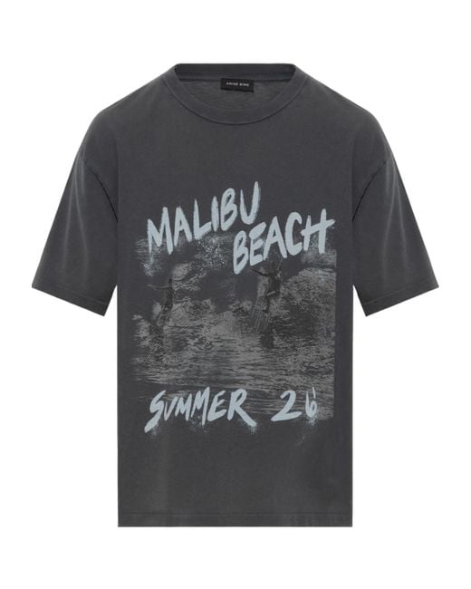 Anine Bing Black Crew-Neck T-Shirt