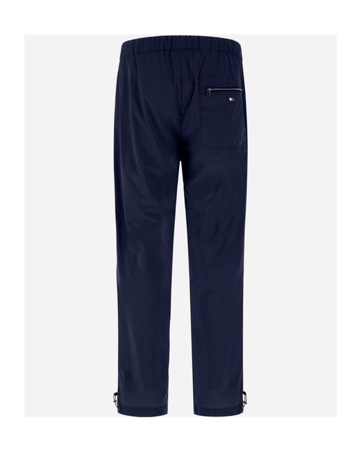 Herno Blue Mid-Rise Tapered Trousers for men