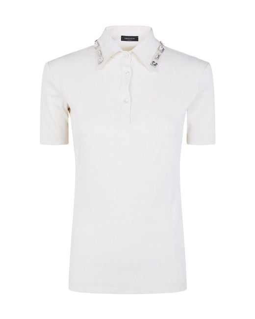 Fabiana Filippi White Short-Sleeved Polo Shirt