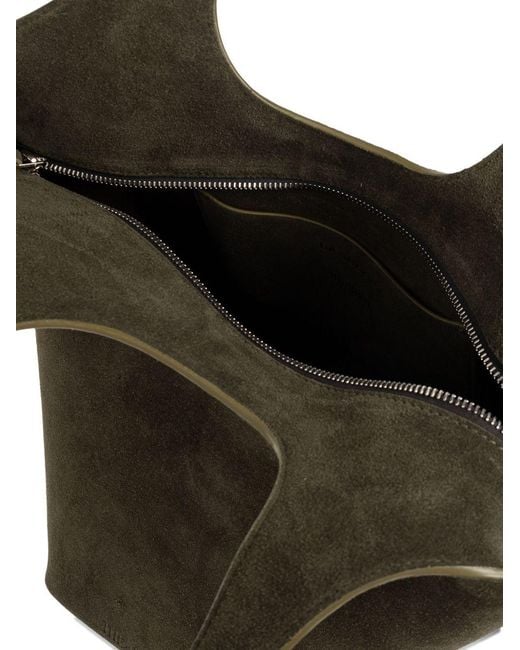 The Attico Black The La Scoop Asymmetric Medium Shopper Bag