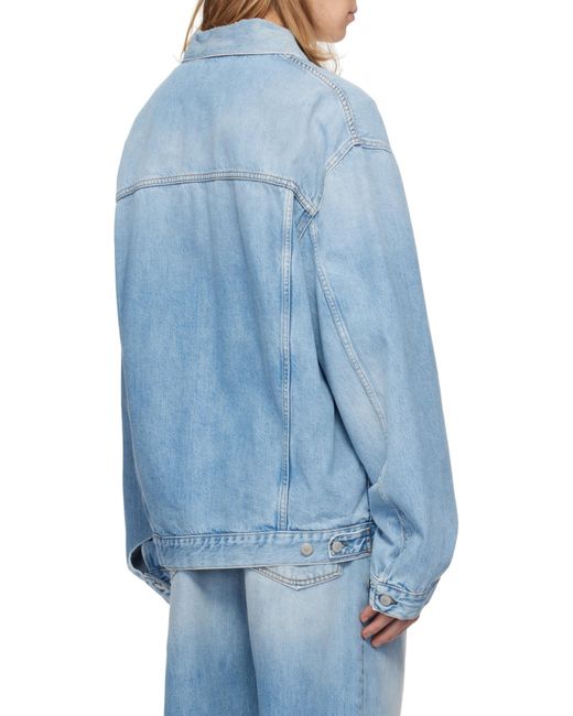 Acne Blue Relaxed Fit Denim Jacket for men
