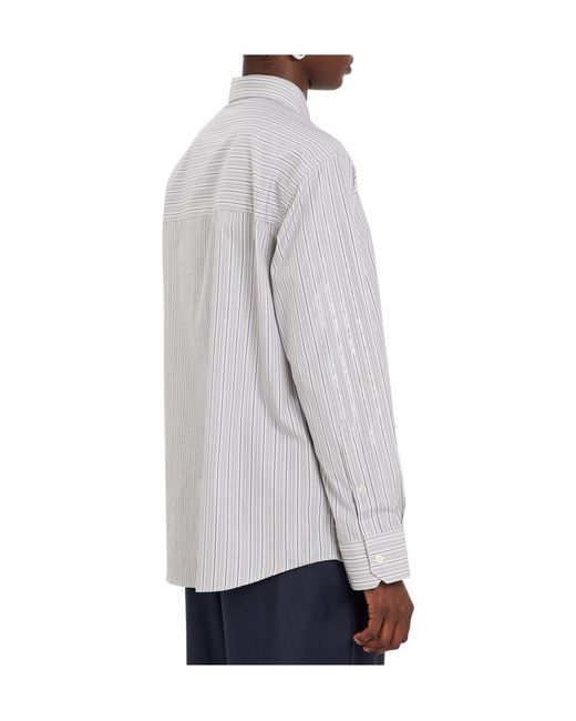 Rohe White Striped Cotton Shirt
