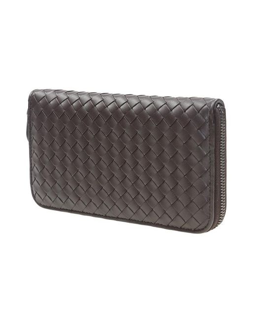 Bottega Veneta Gray Large Zipper Wallet